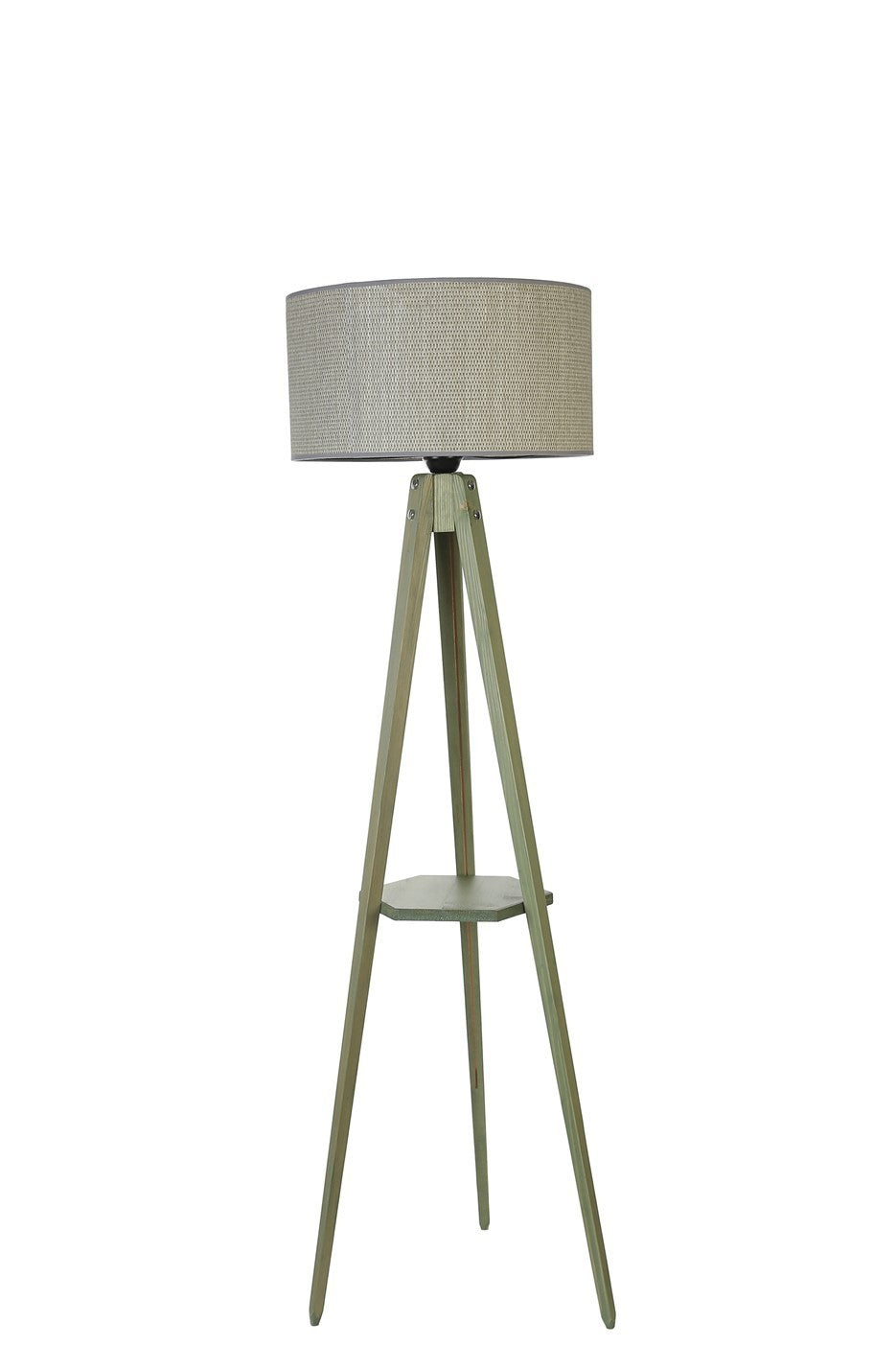 Candeeiro de Pé – 155 cm – Verde e Cinza – Metálico