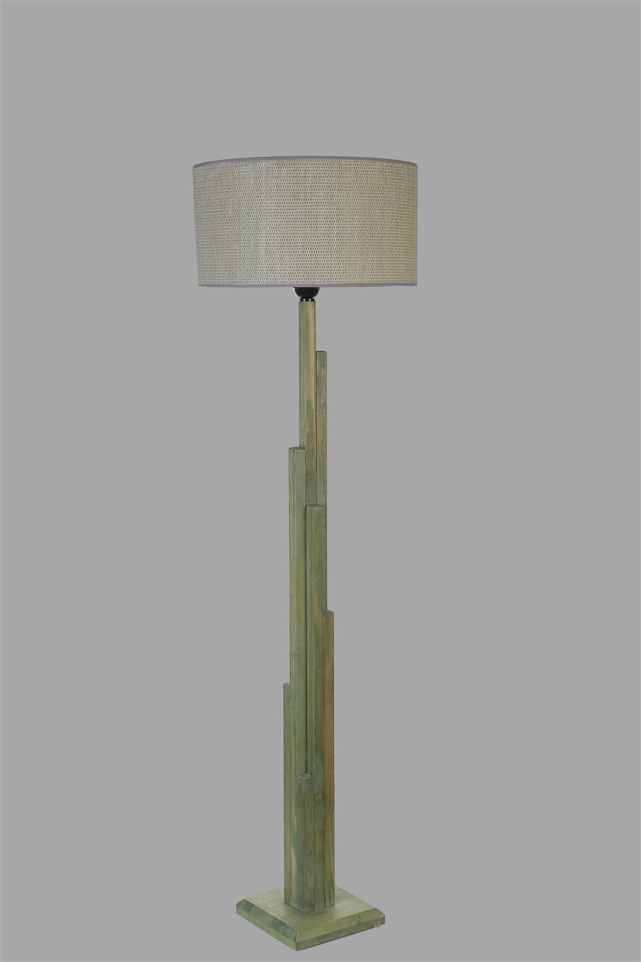 Candeeiro de Pé – 165 cm – Verde – Metal ou Madeira