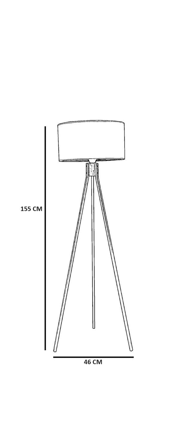 Candeeiro de Pé – 155 cm – Dourado – Metal