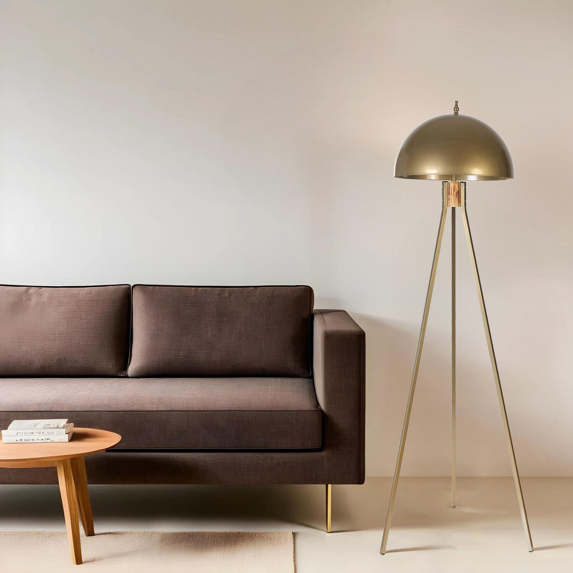 Candeeiro de Pé – 155 cm – Dourado – Metal ou Madeira