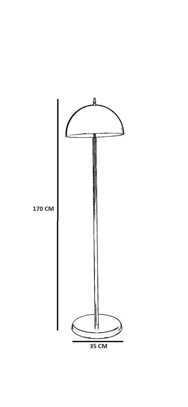 Candeeiro de Pé – 170 cm – Preto – Metal