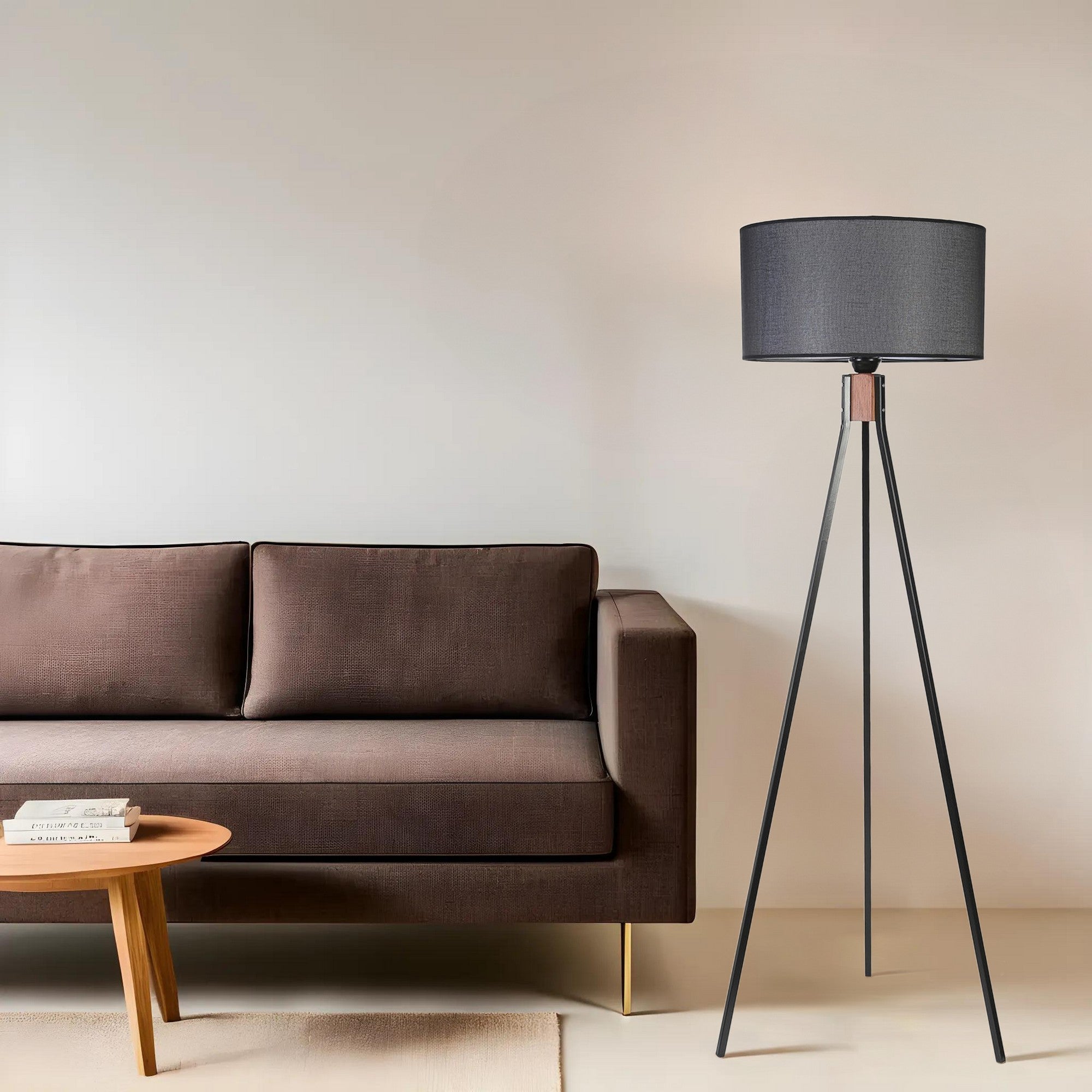 Candeeiro de Pé – 155 cm – Preto – Metal