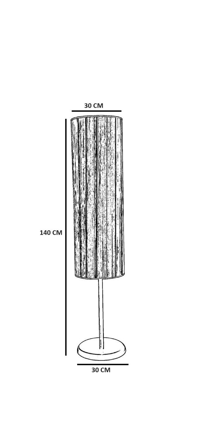 Candeeiro de Pé – 140 cm – Preto – Metal