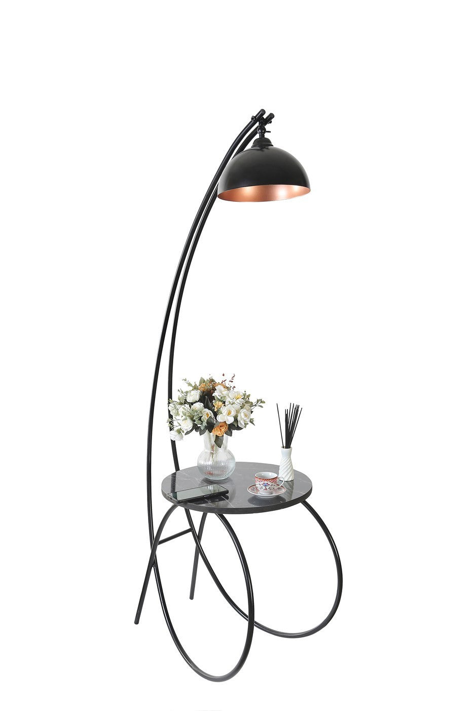 Candeeiro de Pé – 165 cm – Preto – Metal