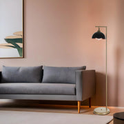 Candeeiro de Pé – 154 cm – Preto e Dourado – Metálico