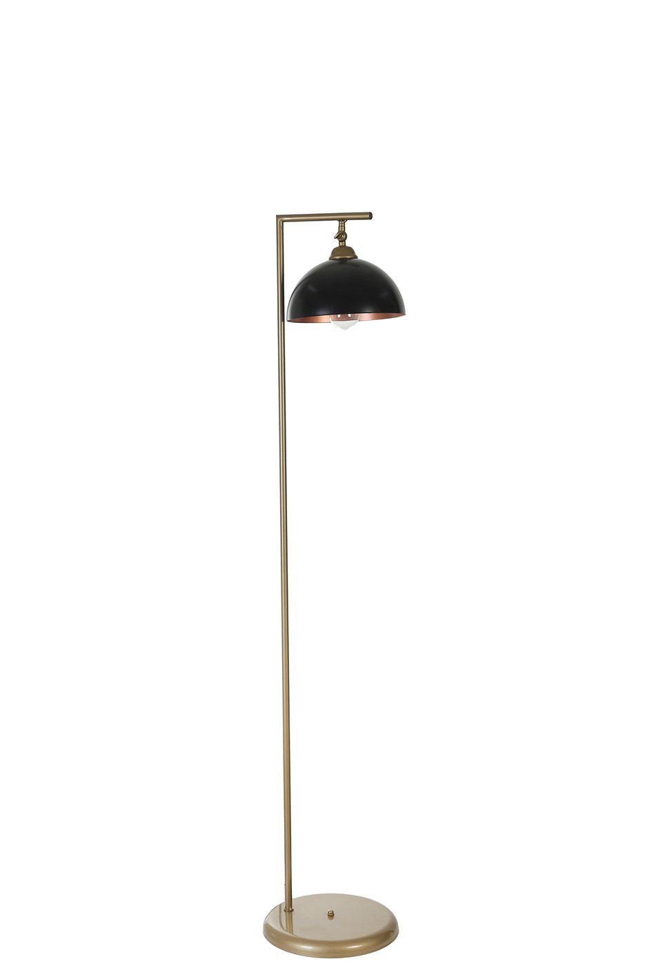 Candeeiro de Pé – 154 cm – Preto e Dourado – Metálico