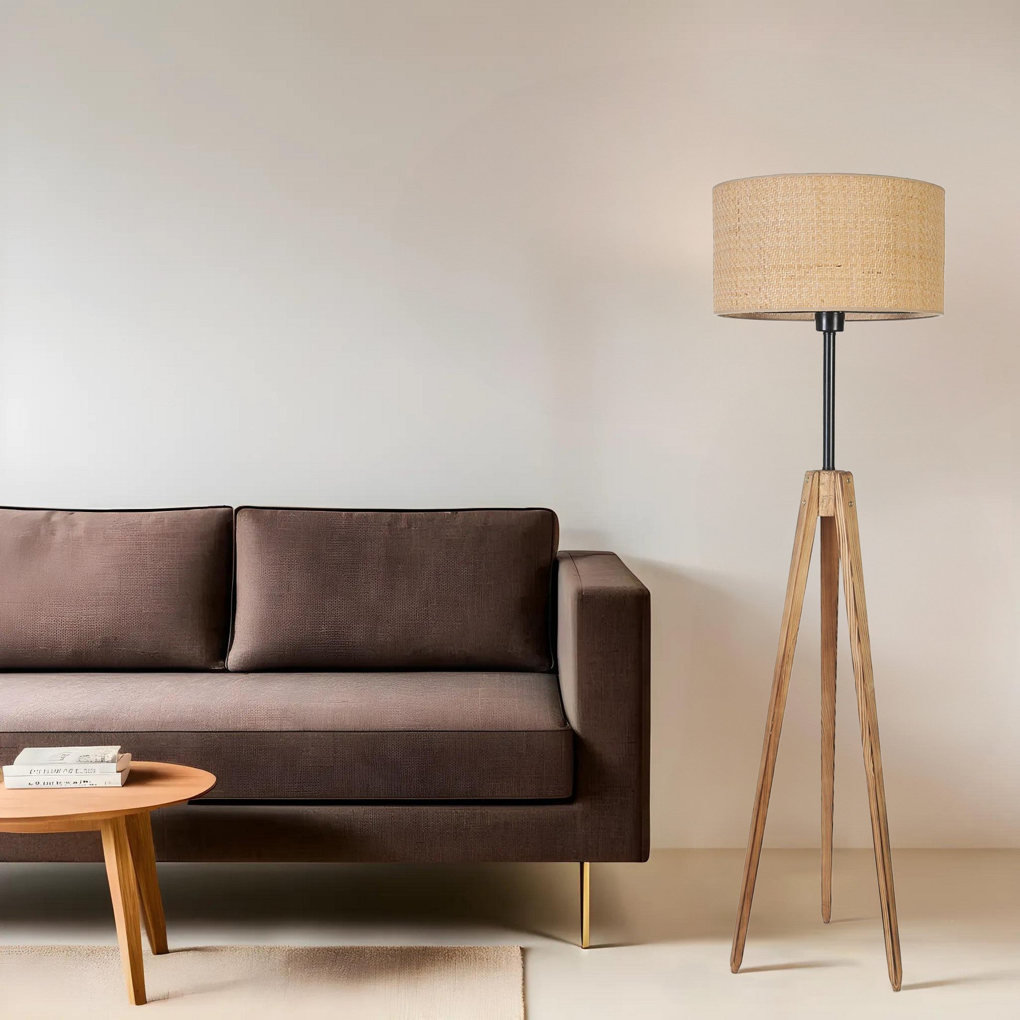 Candeeiro de Pé – 155 cm – Dourado – Metal ou Madeira