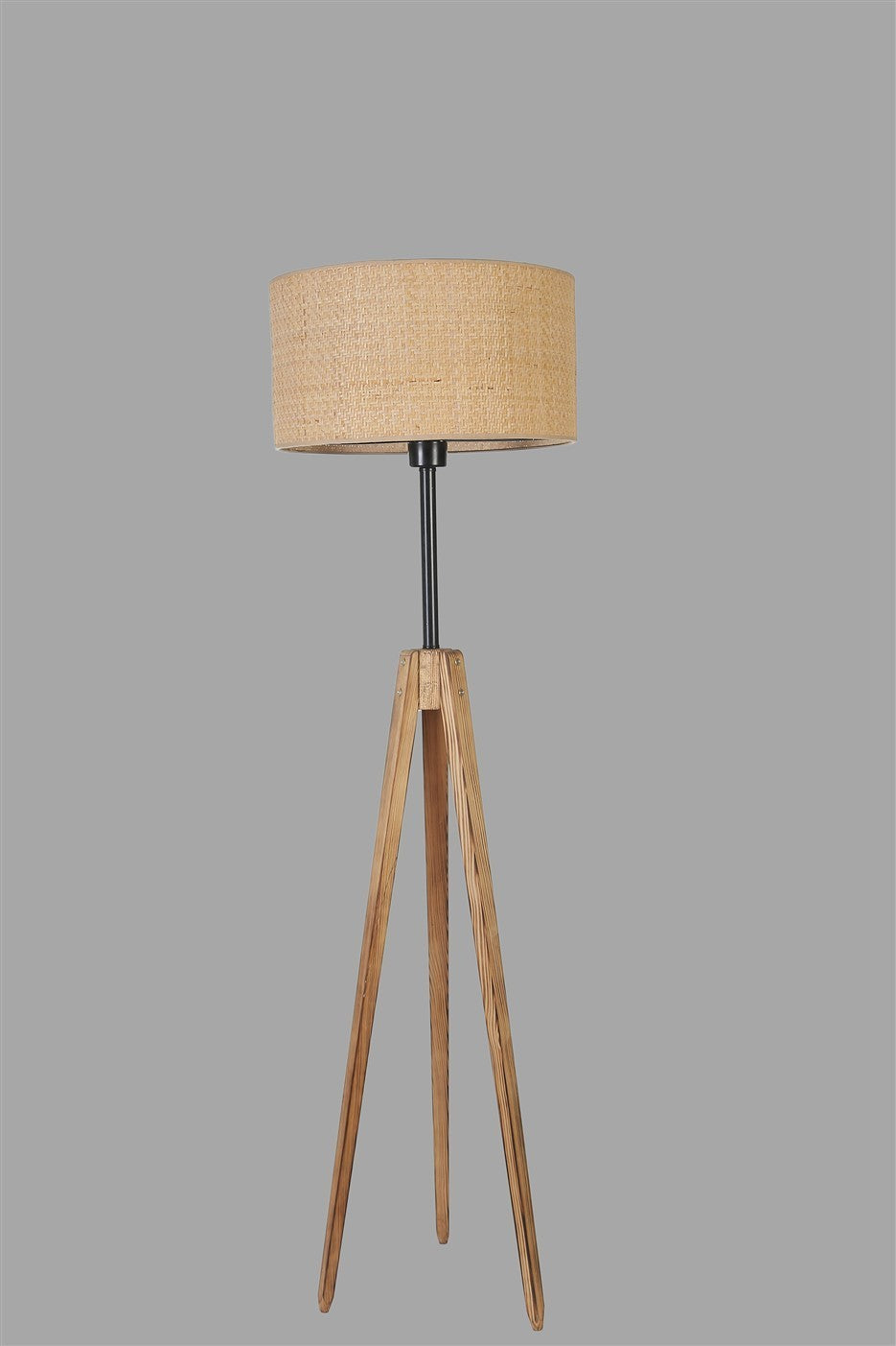 Candeeiro de Pé – 155 cm – Dourado – Metal ou Madeira
