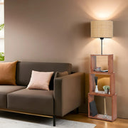 Candeeiro de Pé – 140 cm – Bege – Metal e Madeira