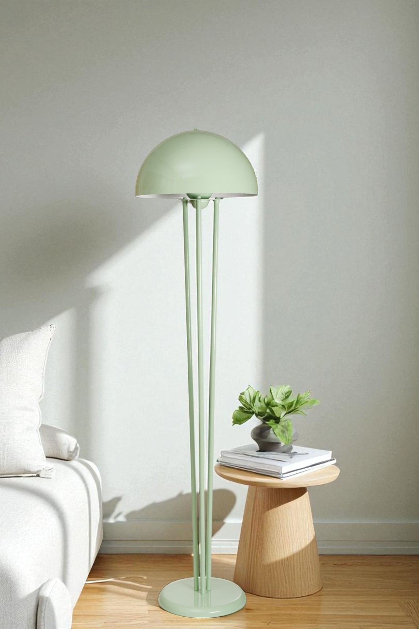 Candeeiro de Pé – 160 cm de altura – Cor menta – Metal