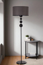 Candeeiro de Pé – 160 cm de altura – cinza e preto – metal