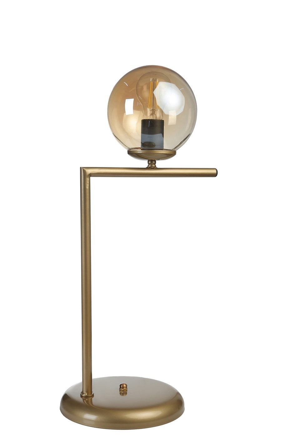 Candeeiro de Mesa Âmbar – 57 cm – Metal e Vidro