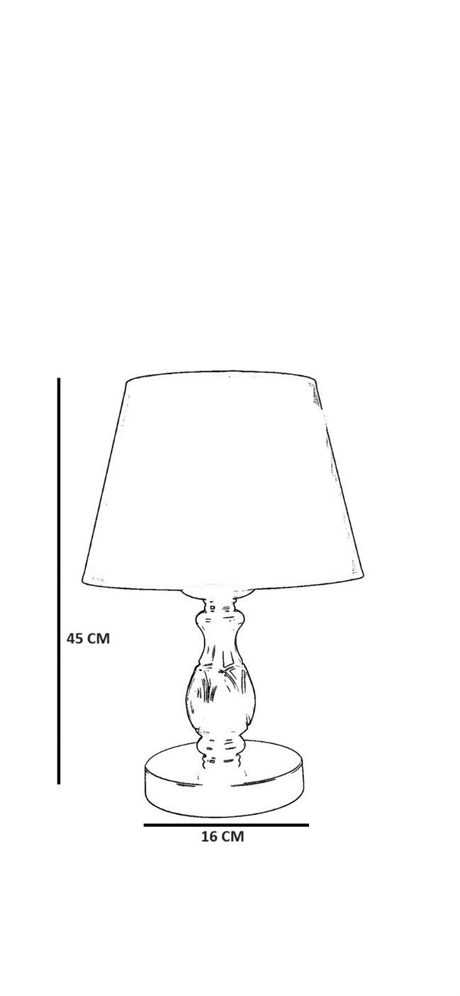 Candeeiro de Mesa – 45 cm – Preto e Cinza Escuro – Metal