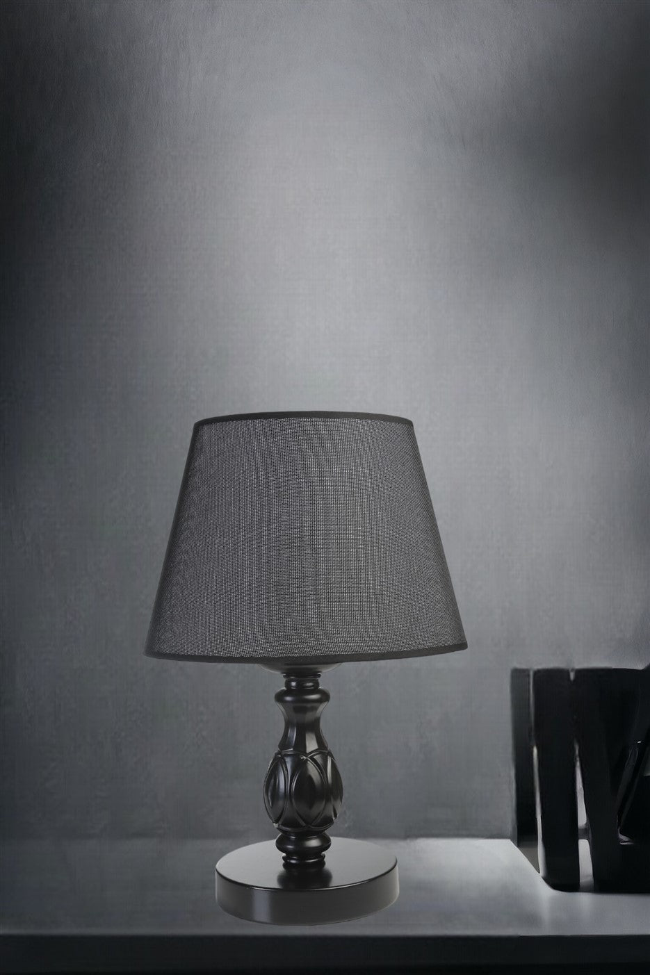 Candeeiro de Mesa – 45 cm – Preto – Metal