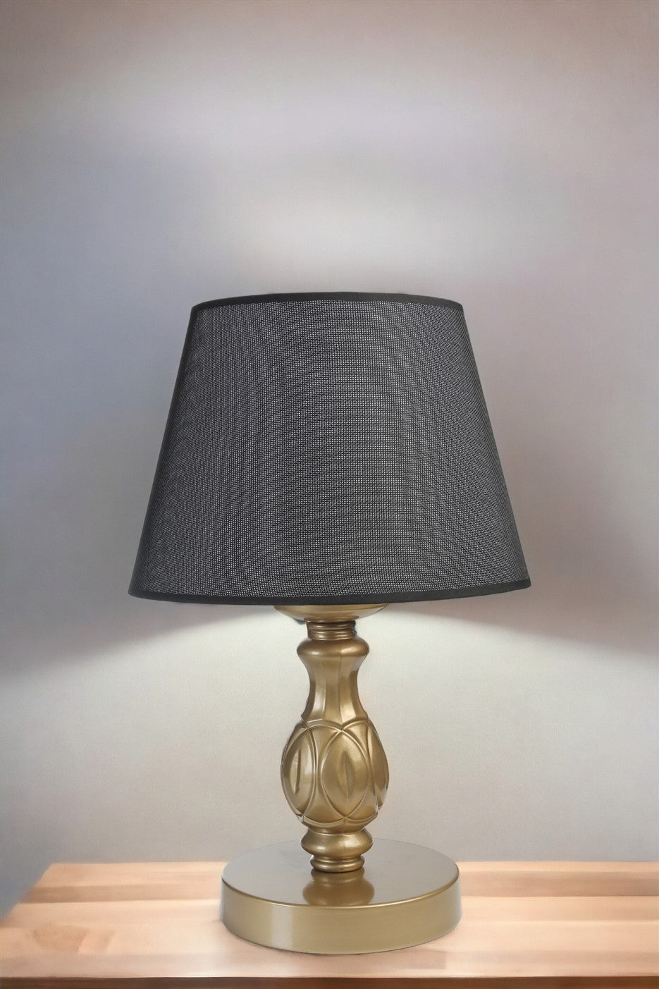 Candeeiro de Mesa – 45 cm – Preto – Metal
