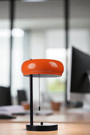Candeeiro de Mesa – 40 cm de Altura – Laranja e Preto – Metal