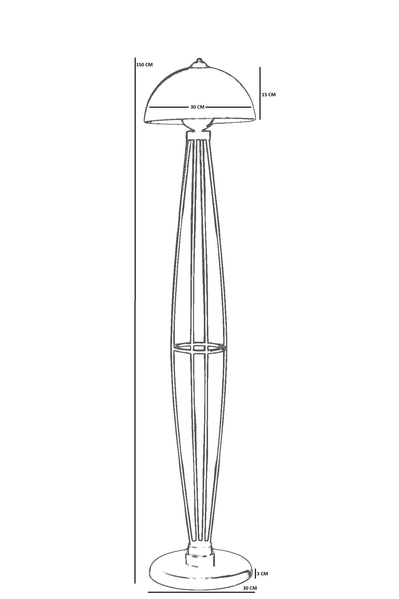 Candeeiro de Pé – 150 cm – Dourado – Metal