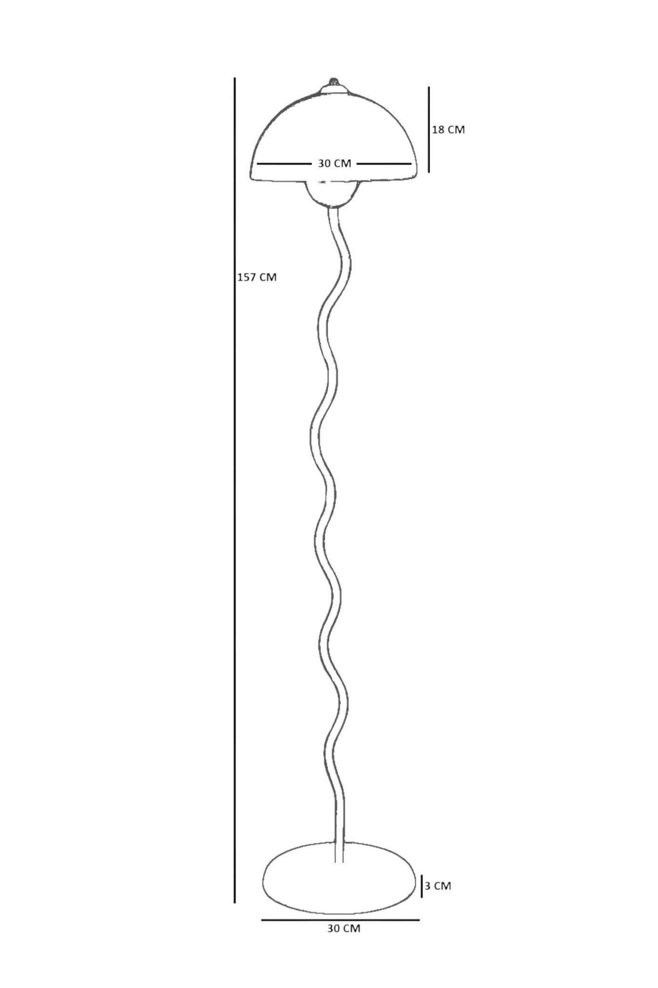 Candeeiro de Pé – 157 cm – Laranja – Metal