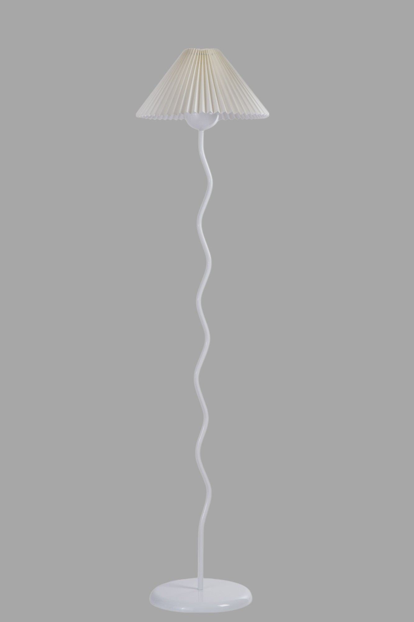 Candeeiro de Pé – 155 cm – Branco – Metal e PVC