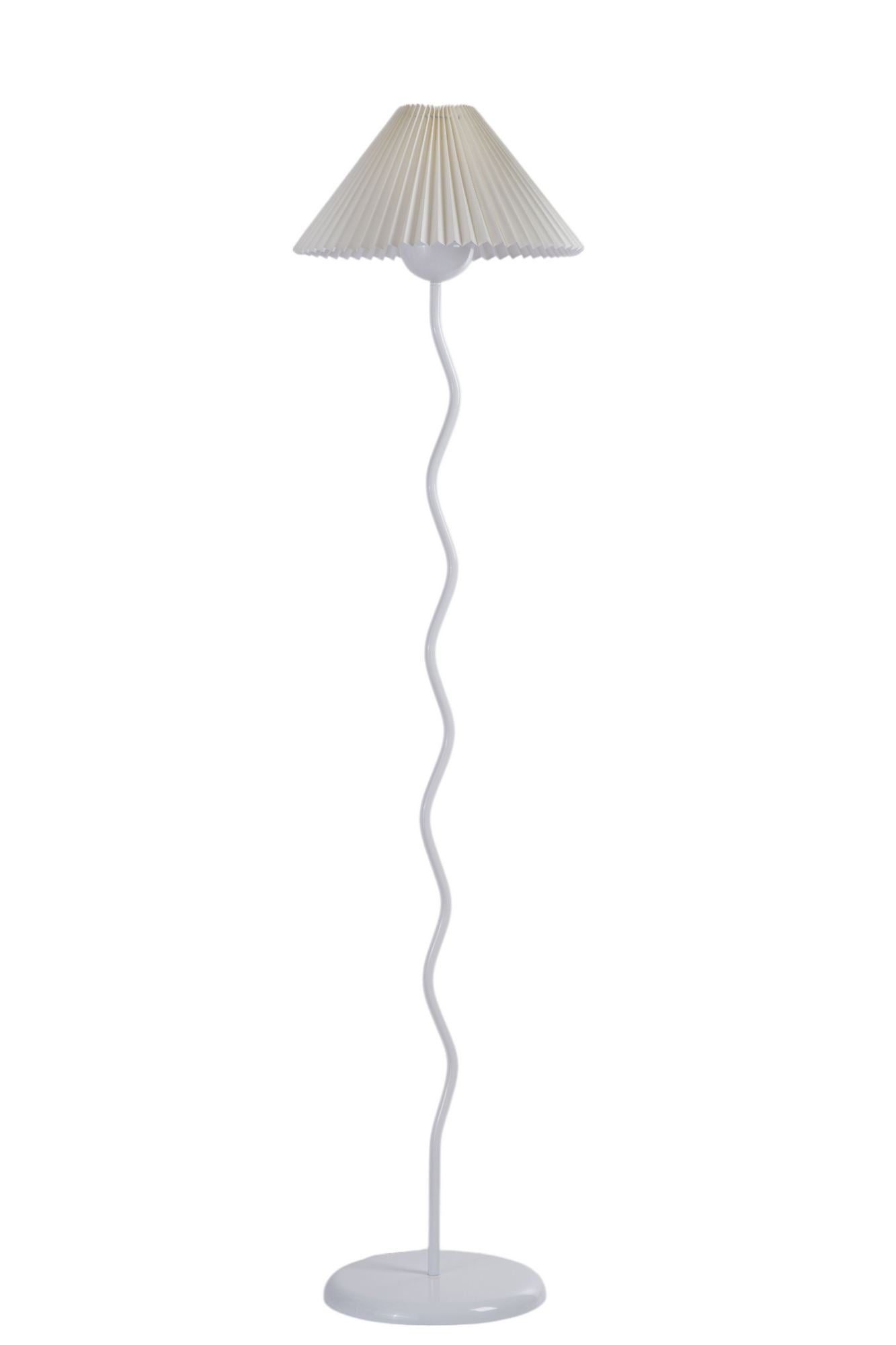 Candeeiro de Pé – 155 cm – Branco – Metal e PVC