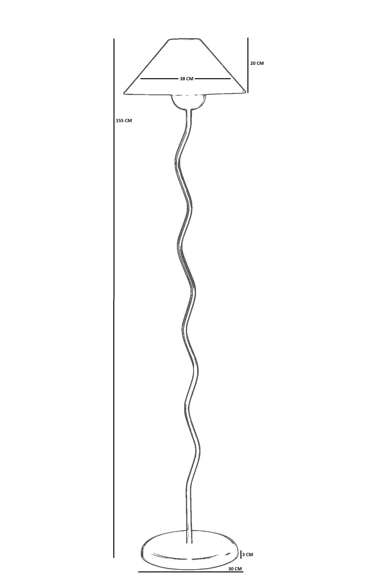 Candeeiro de Pé – 155 cm – Branco – Metal