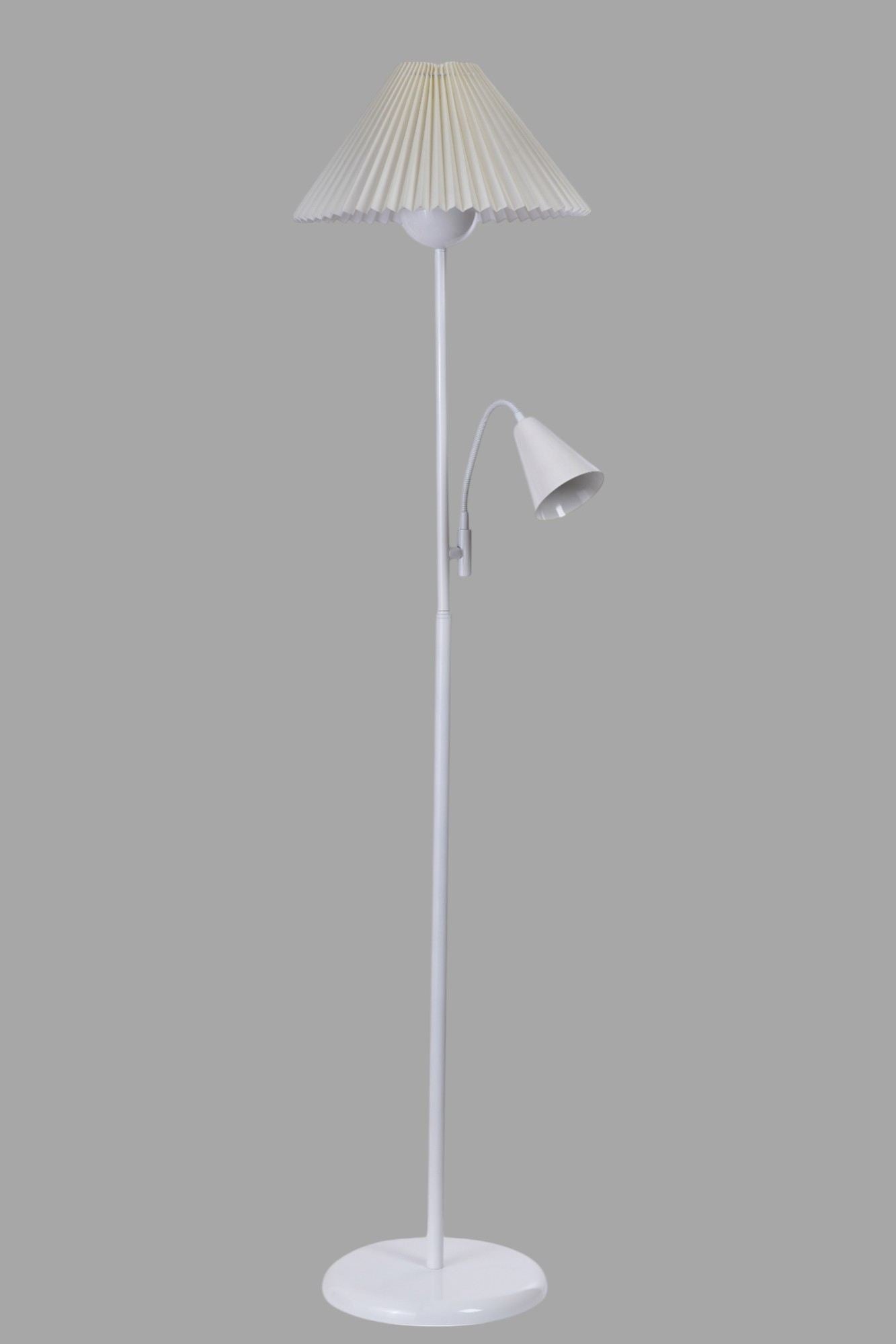 Candeeiro de Pé – 155 cm – Branco – Metal e PVC