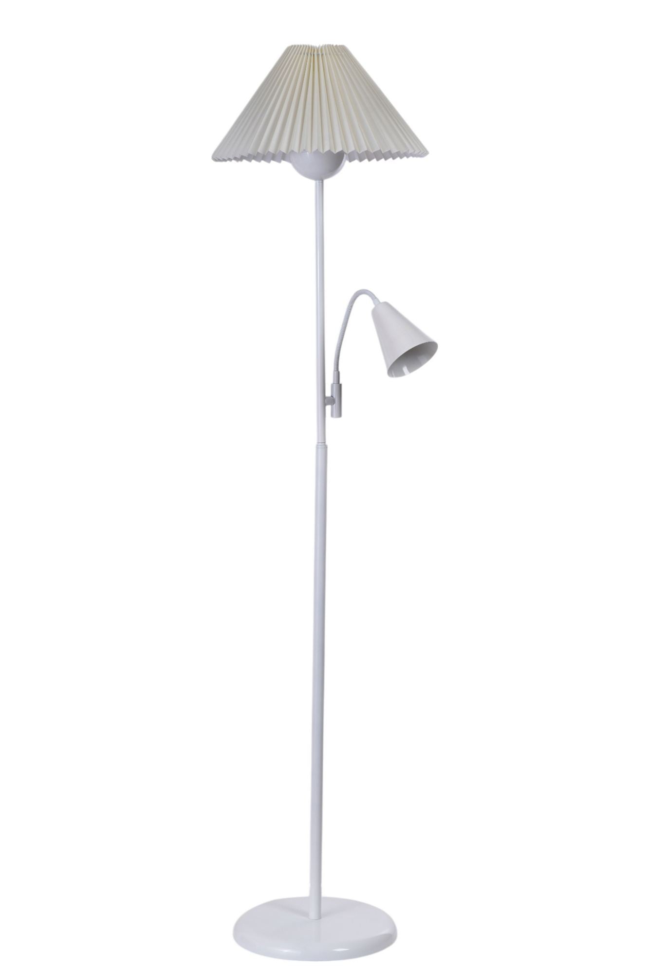 Candeeiro de Pé – 155 cm – Branco – Metal e PVC