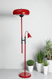 Candeeiro de Pé – 160 cm de altura – Vermelho e Preto – Metal