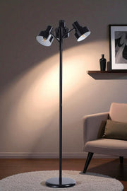 Candeeiro de Pé – 158 cm de Altura – Preto – Metal