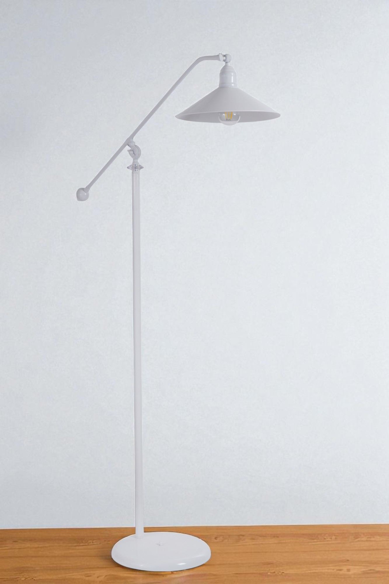Candeeiro de Pé – Altura Ajustável 155 cm – Branca – Metal
