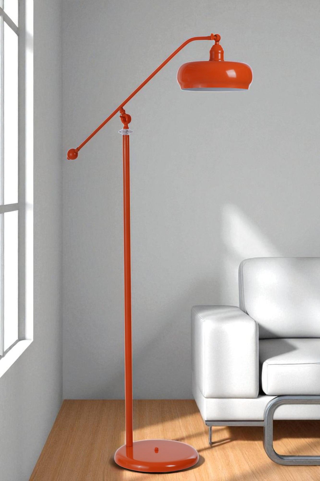 Candeeiro de Pé de Metal – 155 cm – Laranja