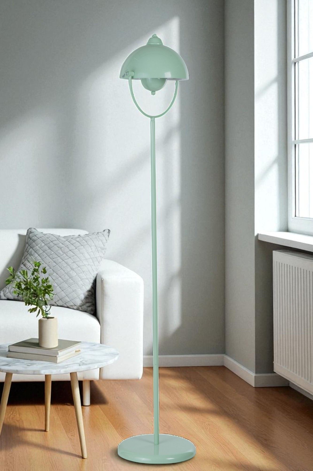 Candeeiro de Pé elegante – 165 cm de altura – mint – metal