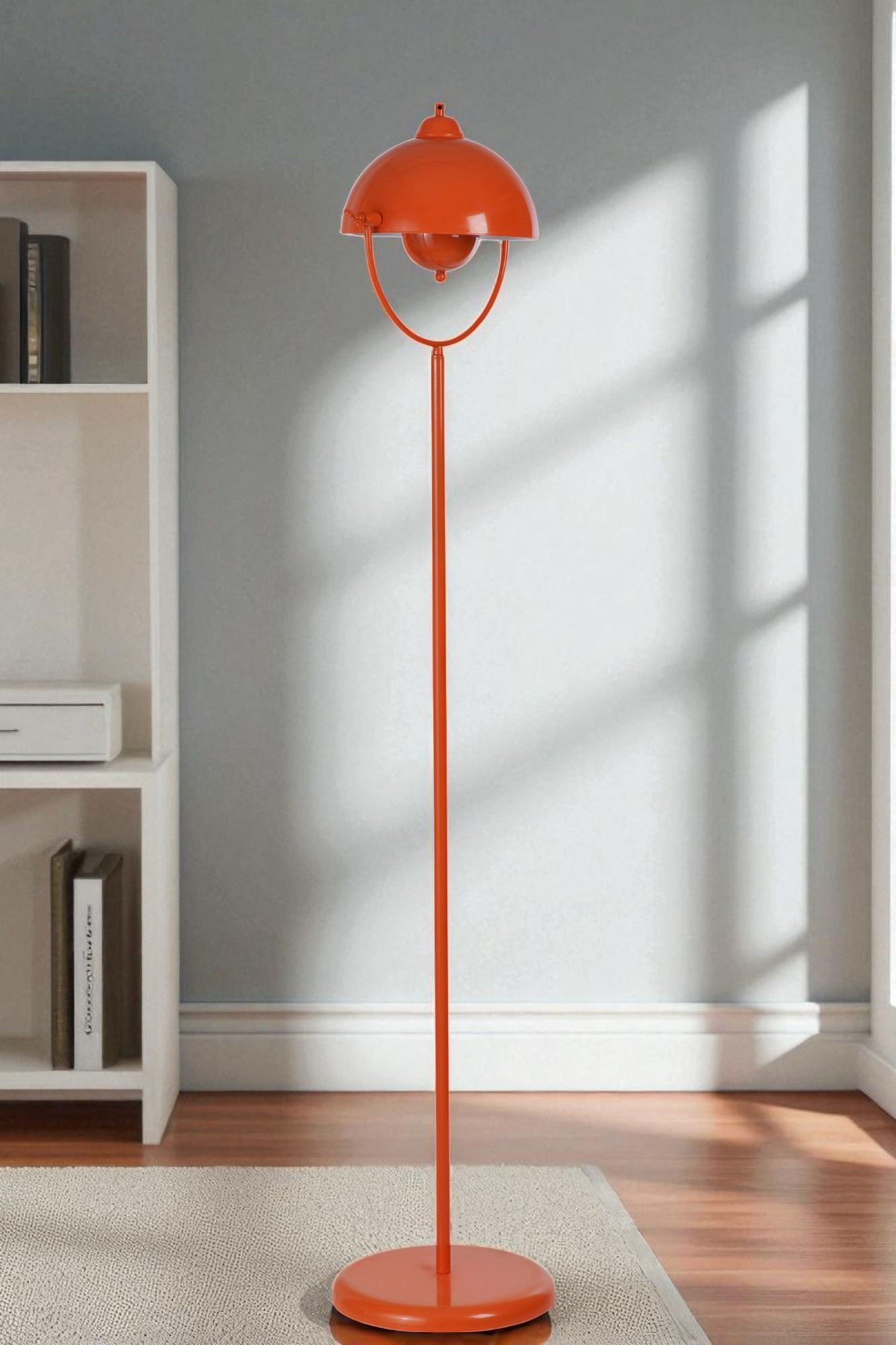 Candeeiro de Pé de Metal – 165 cm de altura – Laranja