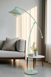 Candeeiro de Pé Elegante – 155 cm de Altura – Cor Menta – Corpo em Metal