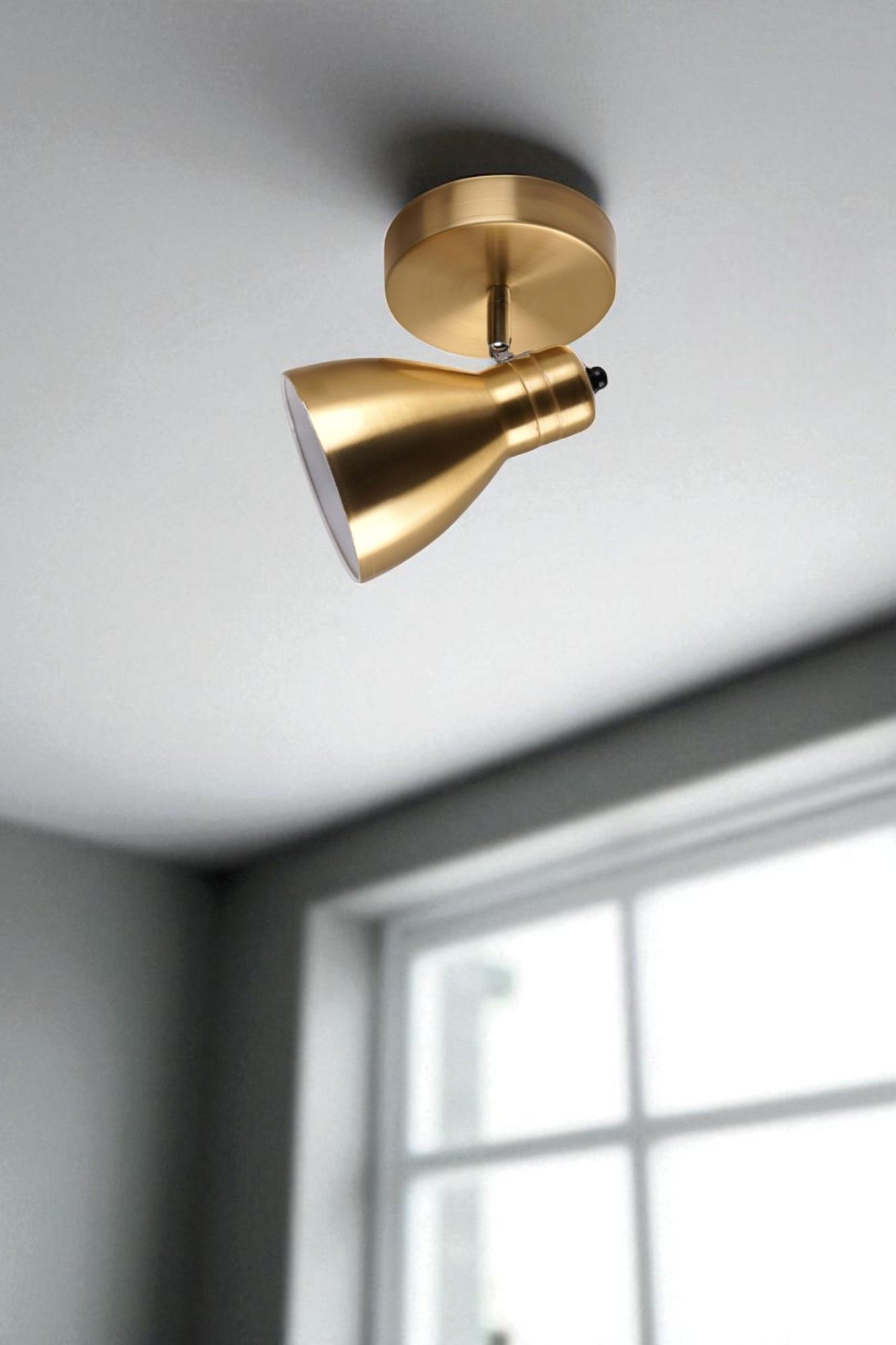 Candeeiro de Teto – 20 cm – Dourado – Metal