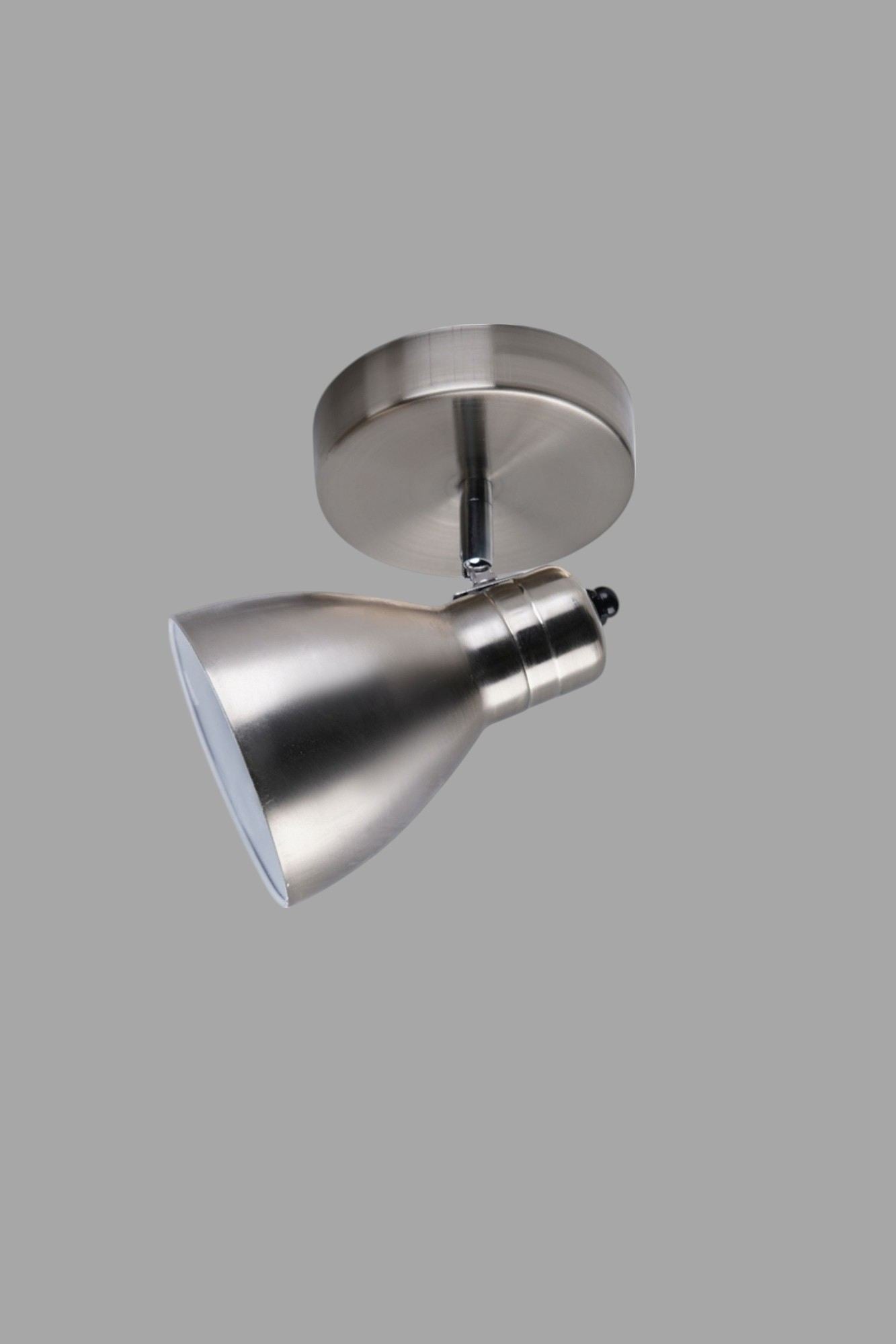 Candeeiro de Teto – Ø11 h:14 cm, altura total 20 cm – Cromado – Metal