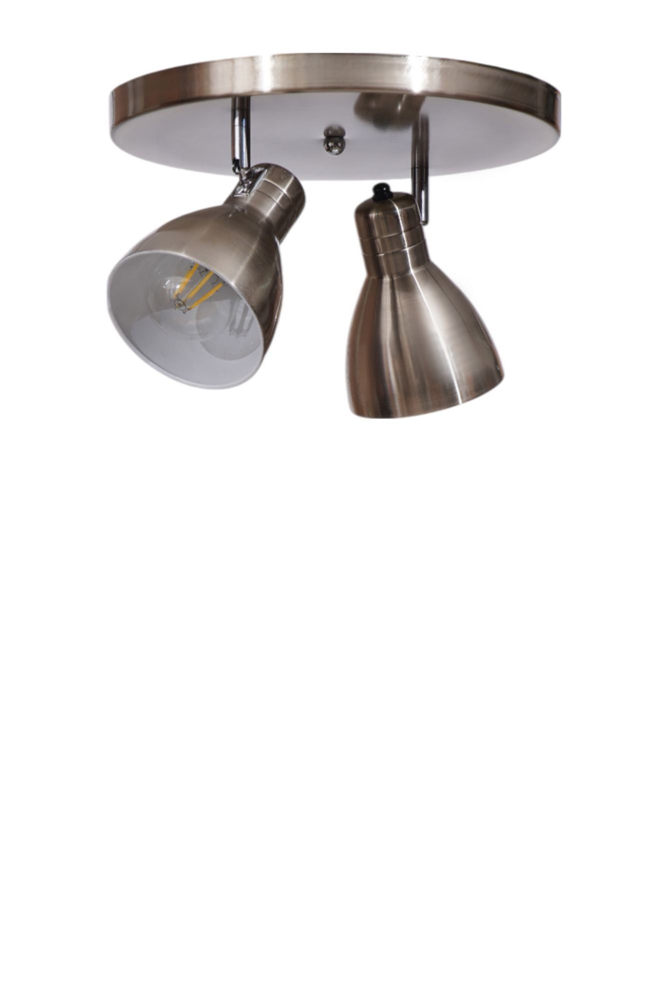 Candeeiro de Teto – 20 cm – Cromo – Metálico