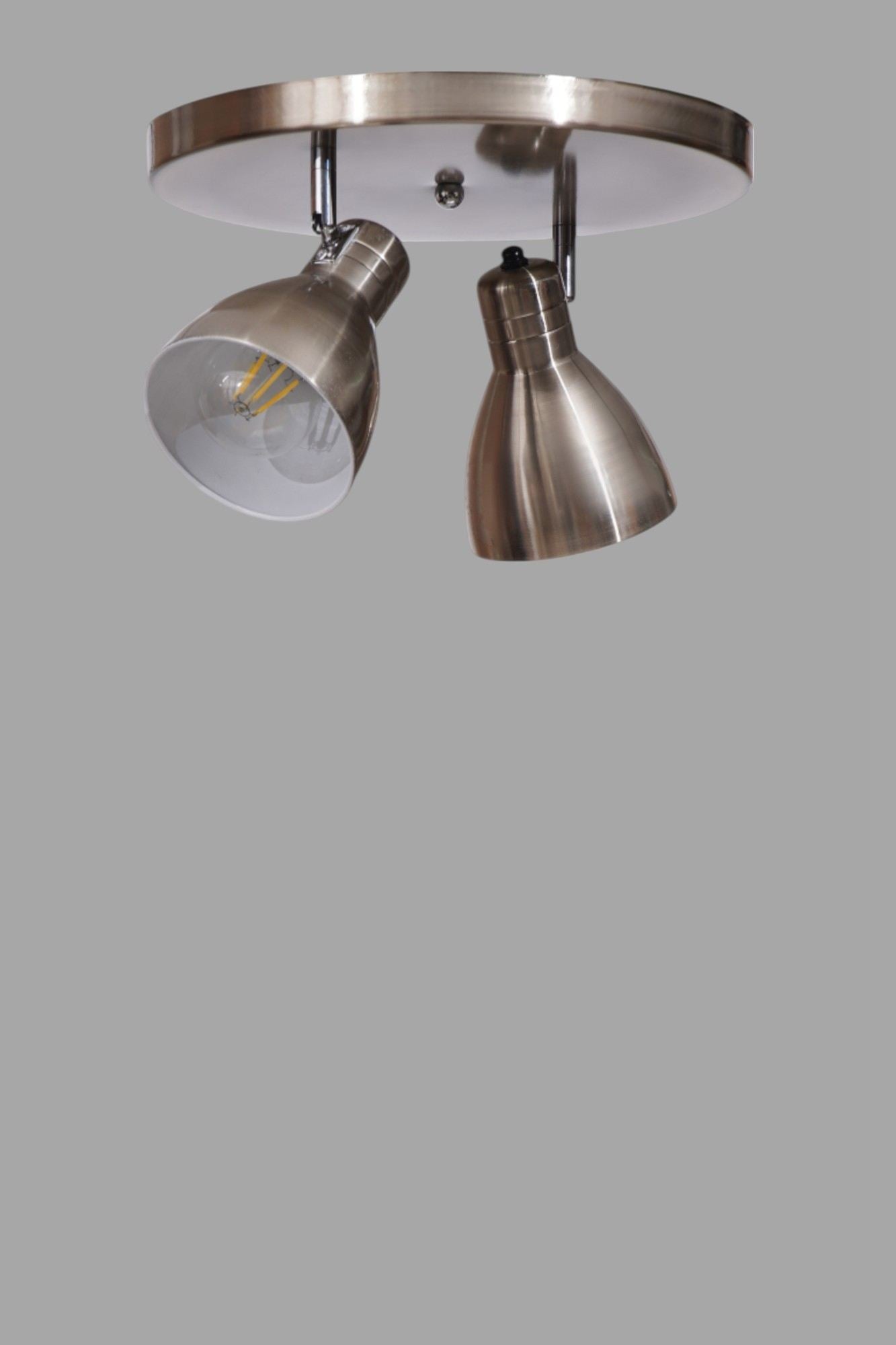 Candeeiro de Teto – 20 cm – Cromo – Metálico