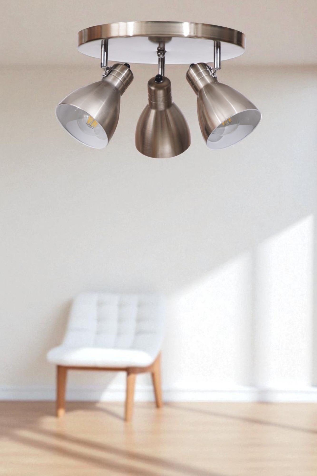 Candeeiro de Teto – 20 cm – Cromado – Metal