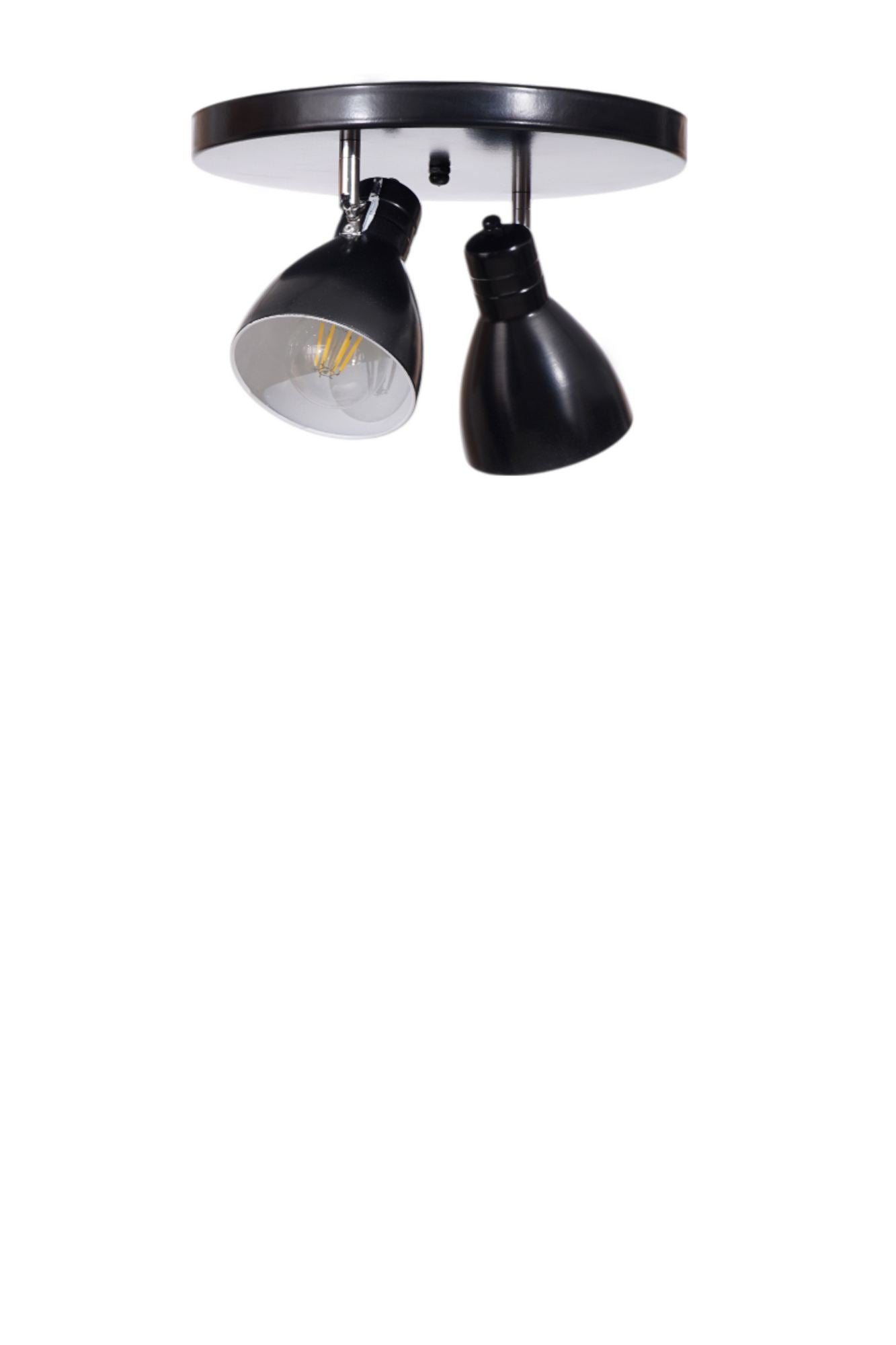 Candeeiro de Teto – 20 cm – Preto – Metal