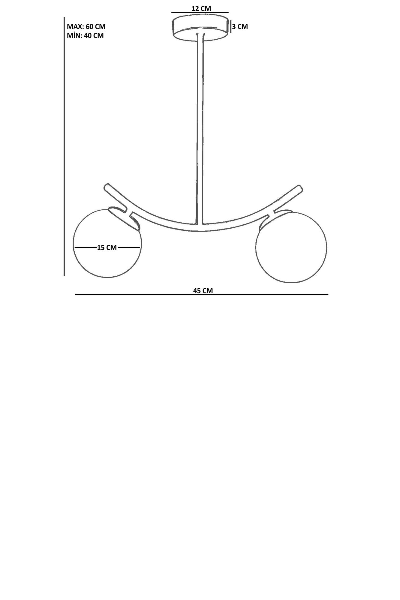 Candeeiro de Teto – Ø15 h:31 cm – Mel e Ouro – Metal e Vidro