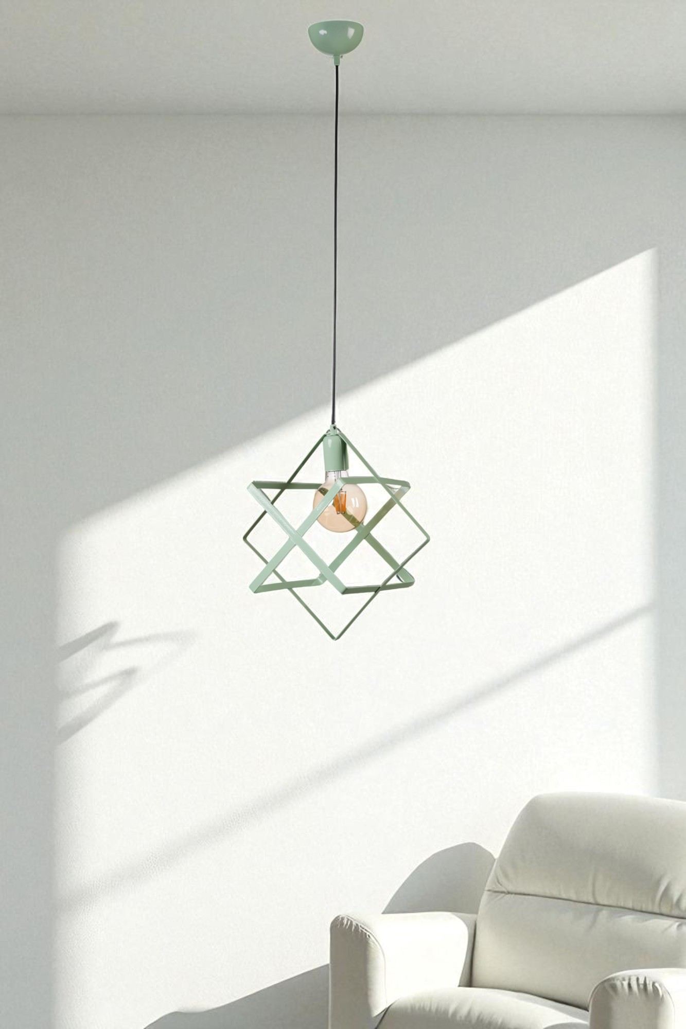 Candeeiro de Teto – 70 cm – Menta – Metálico