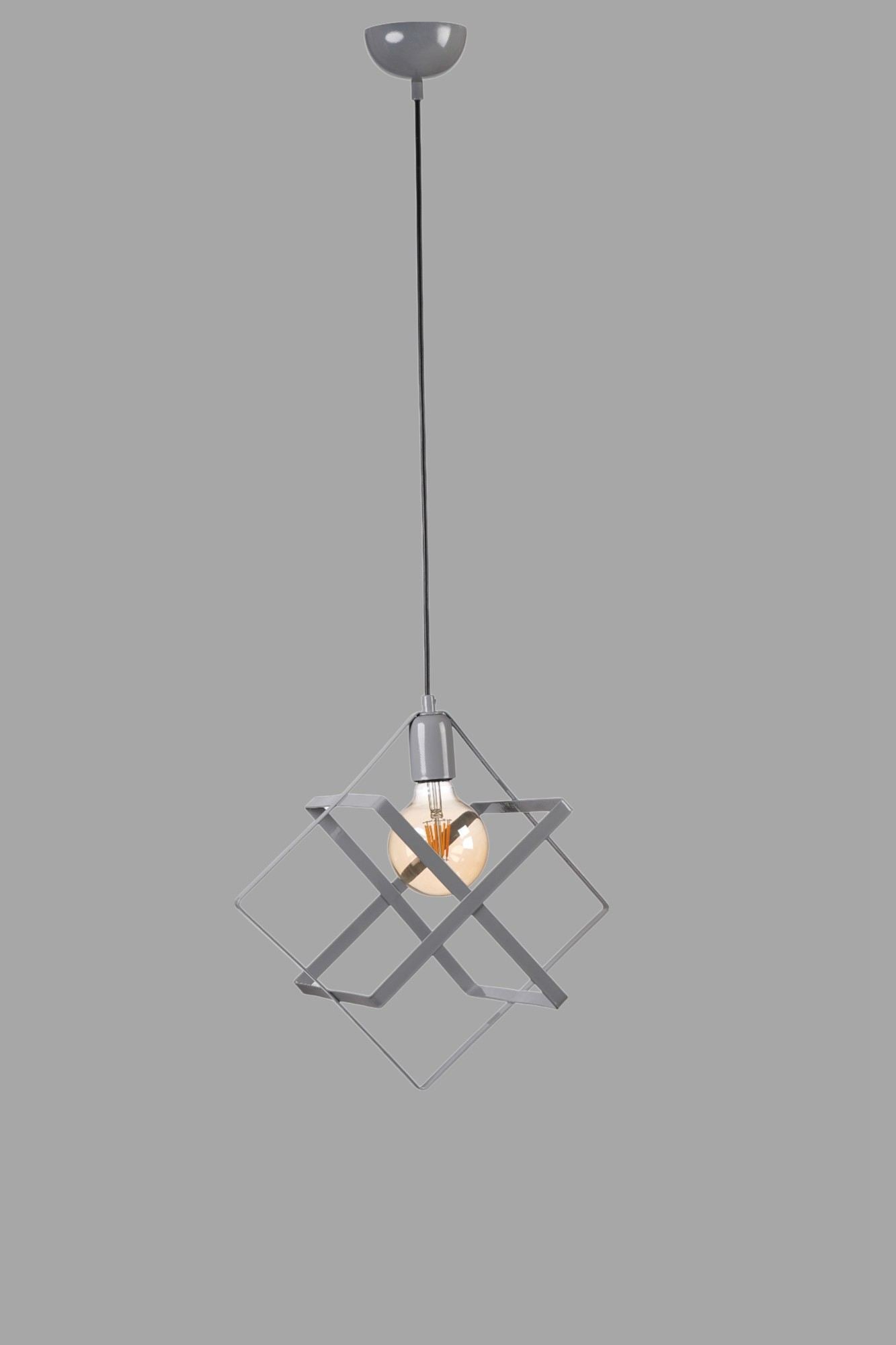 Candeeiro de Teto – 70 cm – Cinza – Metal