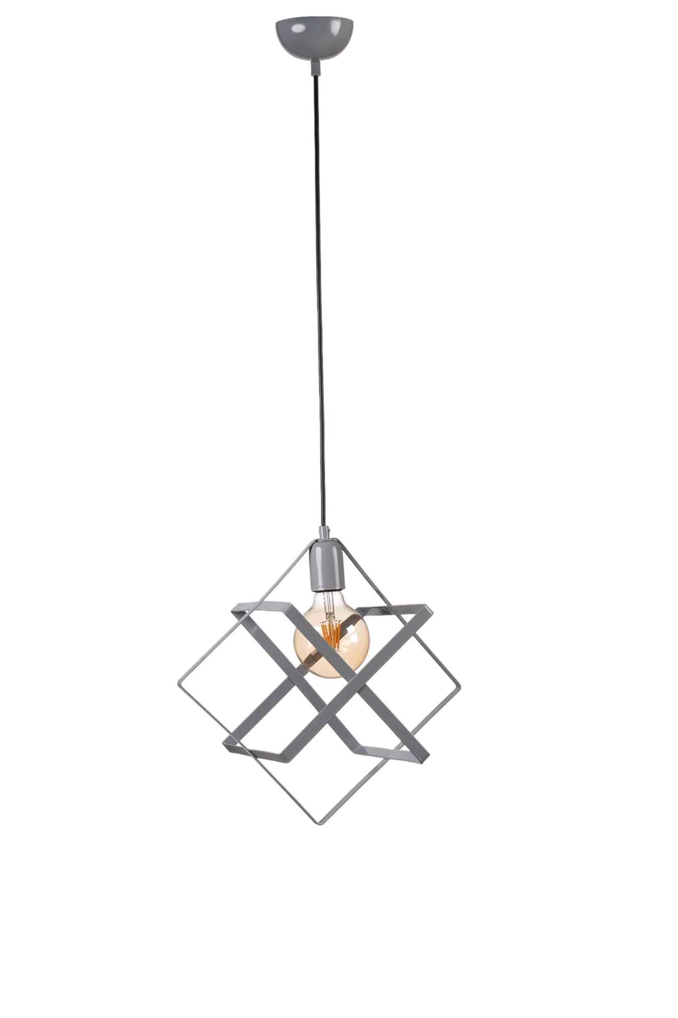 Candeeiro de Teto – 70 cm – Cinza – Metal