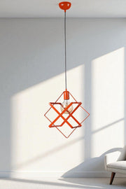 Candeeiro de Teto – 70 cm – Laranja – Metal