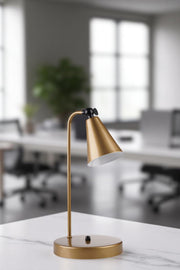 Candeeiro de Mesa – 38 cm – Dourado – Metal