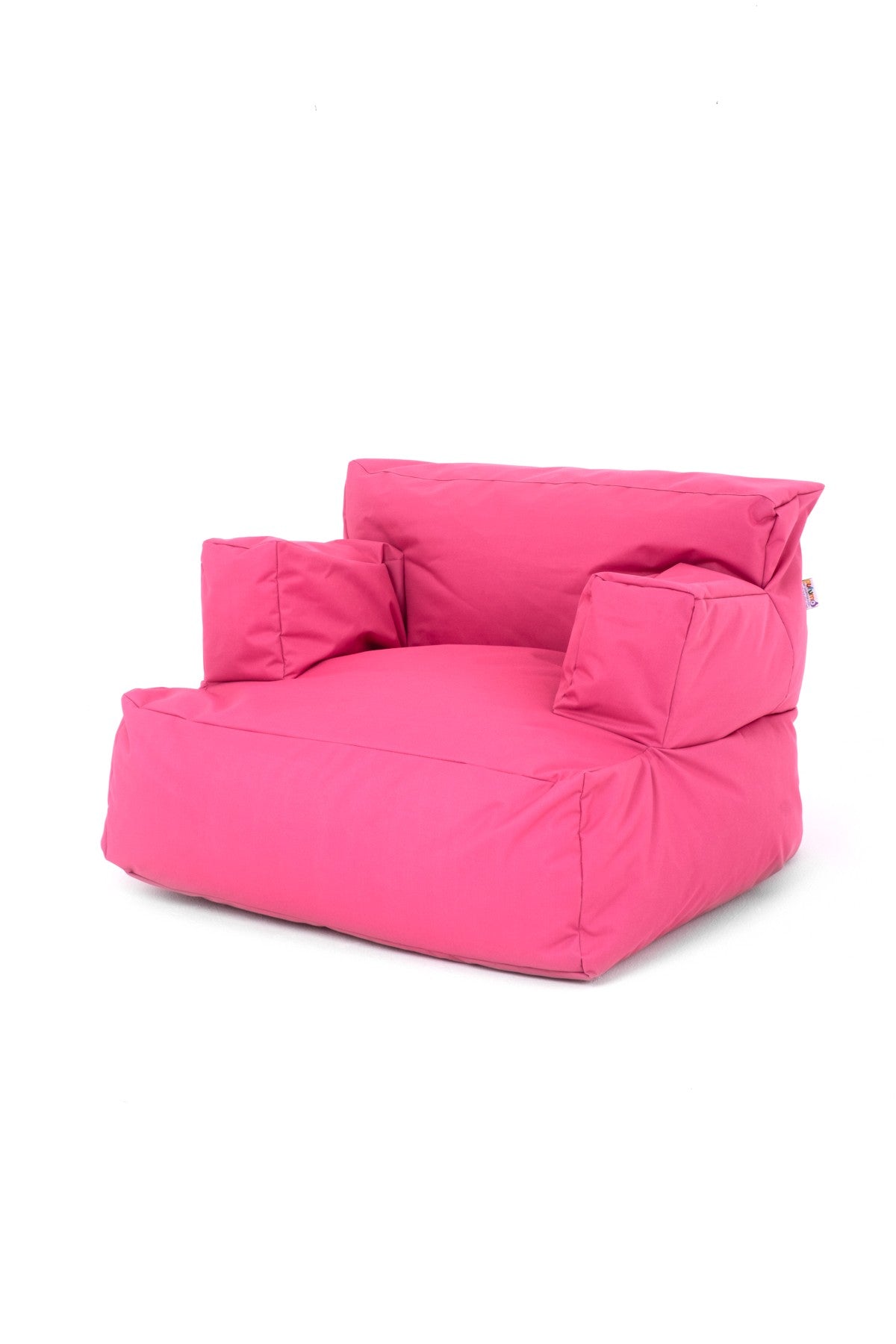 Poltrona estilo pufe – 80 cm x 80 cm x 30 cm – Rosa – 100% poliéster
