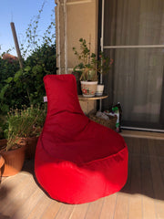 Poltrona Saco de Feijão – 60x70x30 cm – Vermelho – 100% Poliéster