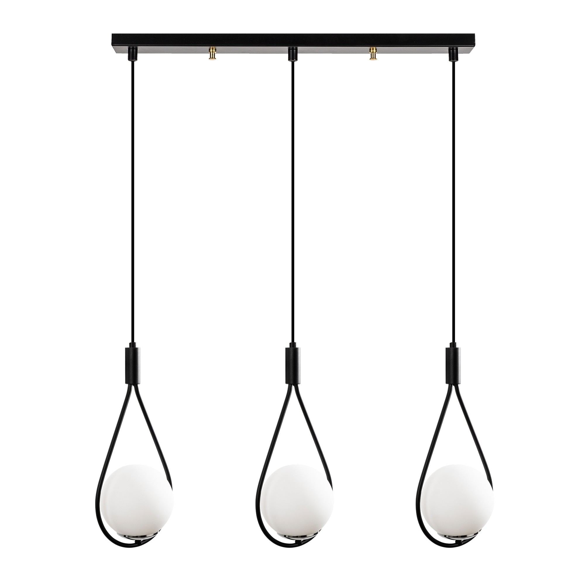 Candeeiro de Teto industrial moderno, corpo de ferro preto, 70 x 15 cm, altura: 146 cm, 3 x E27 máx. 40 W, design escandinavo elegante para casa e escritório