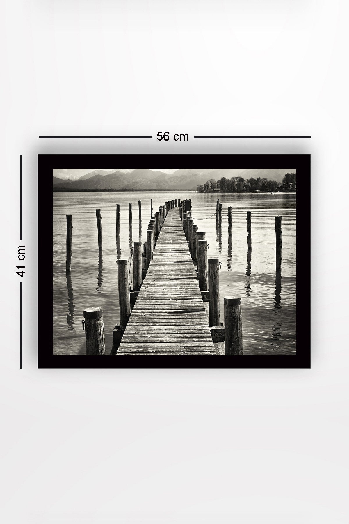 Pintura decorativa elegante emoldurada em MDF, 41 x 56 cm | Obra de arte 100% MDF com moldura de madeira de 3 cm | Perfeita para decoração de casa e interiores modernos